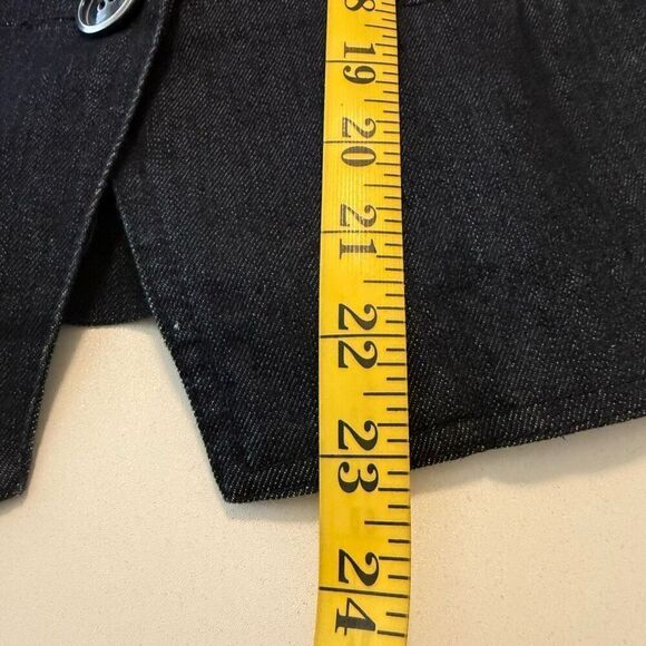 Ellen Tracy Dark Wash Denim Jacket Sz 10 Career, Preppy, Dark Academia - Picture 13 of 13